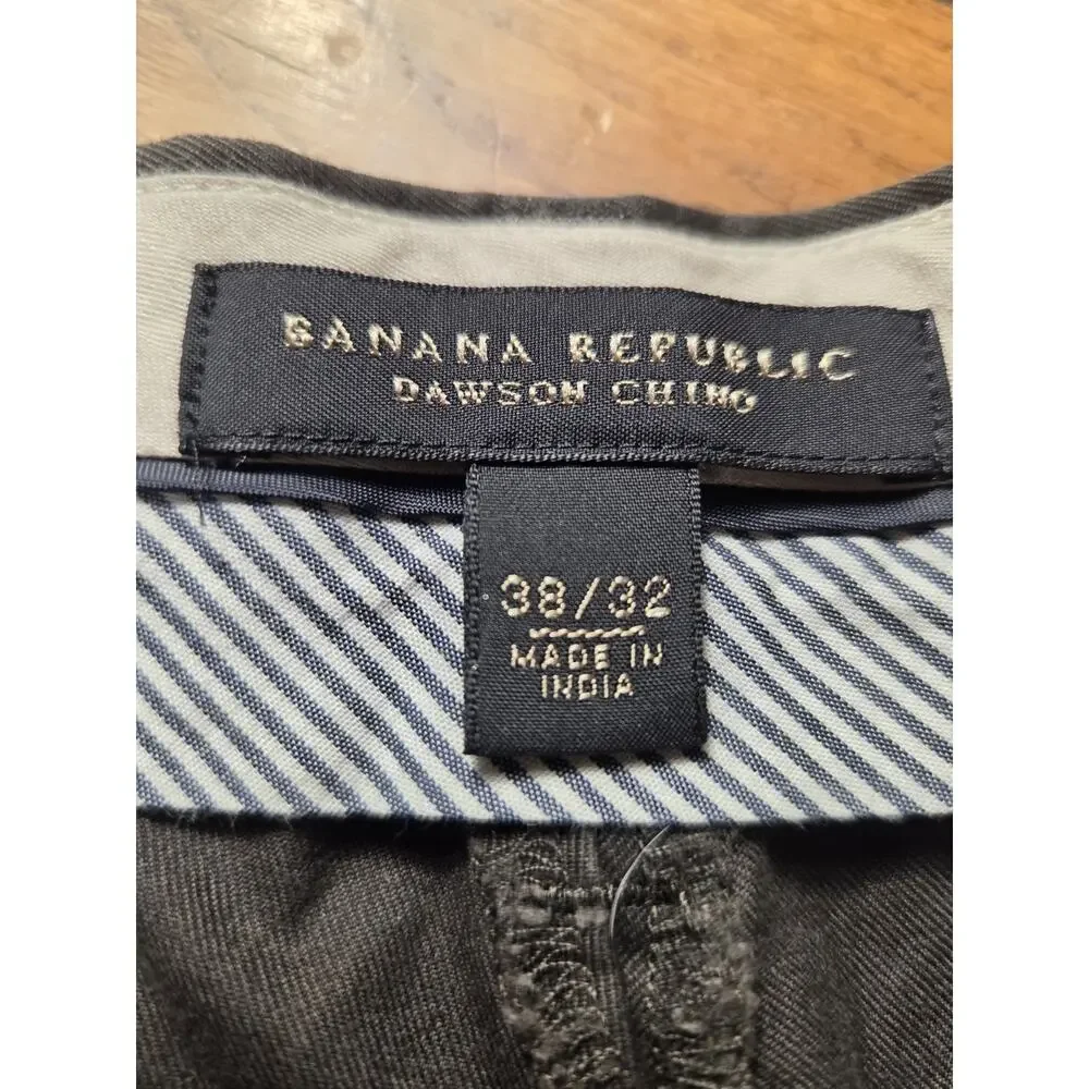 Banana Republic Chinos Mens 38x32 Black Cotton Straight Leg Pants Classic